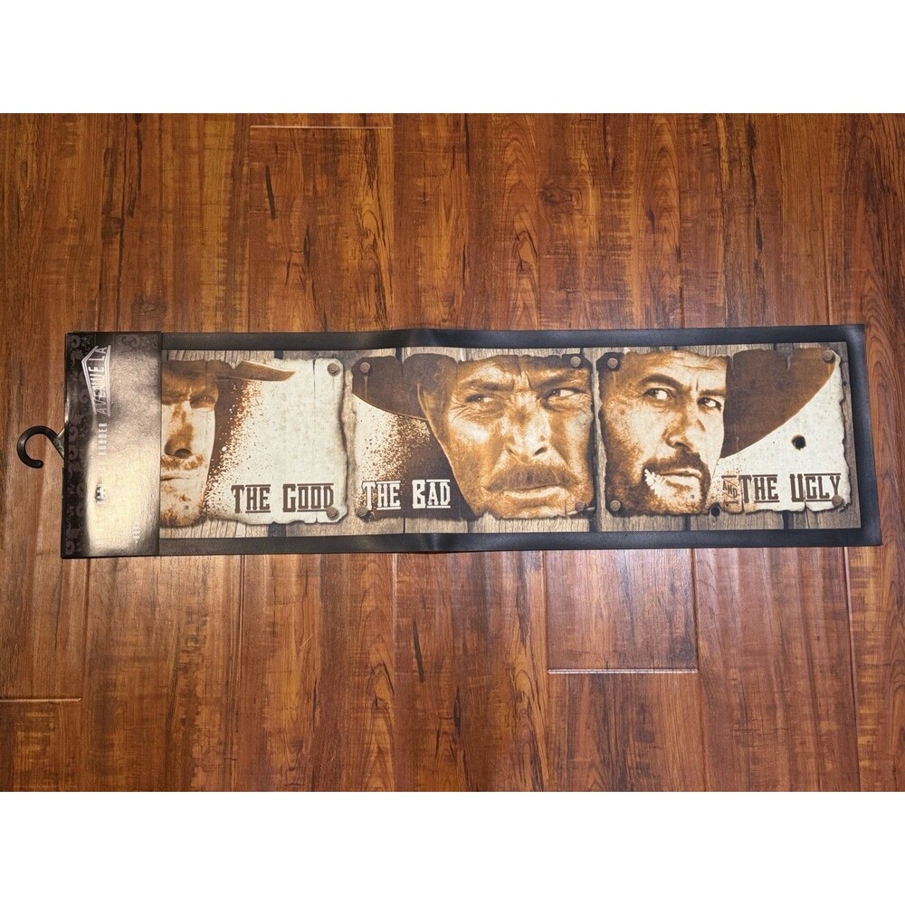 Rare 2008 The Good, the Bad and the Ugly 35x10” Rubber Back Bar Runner Mat - New